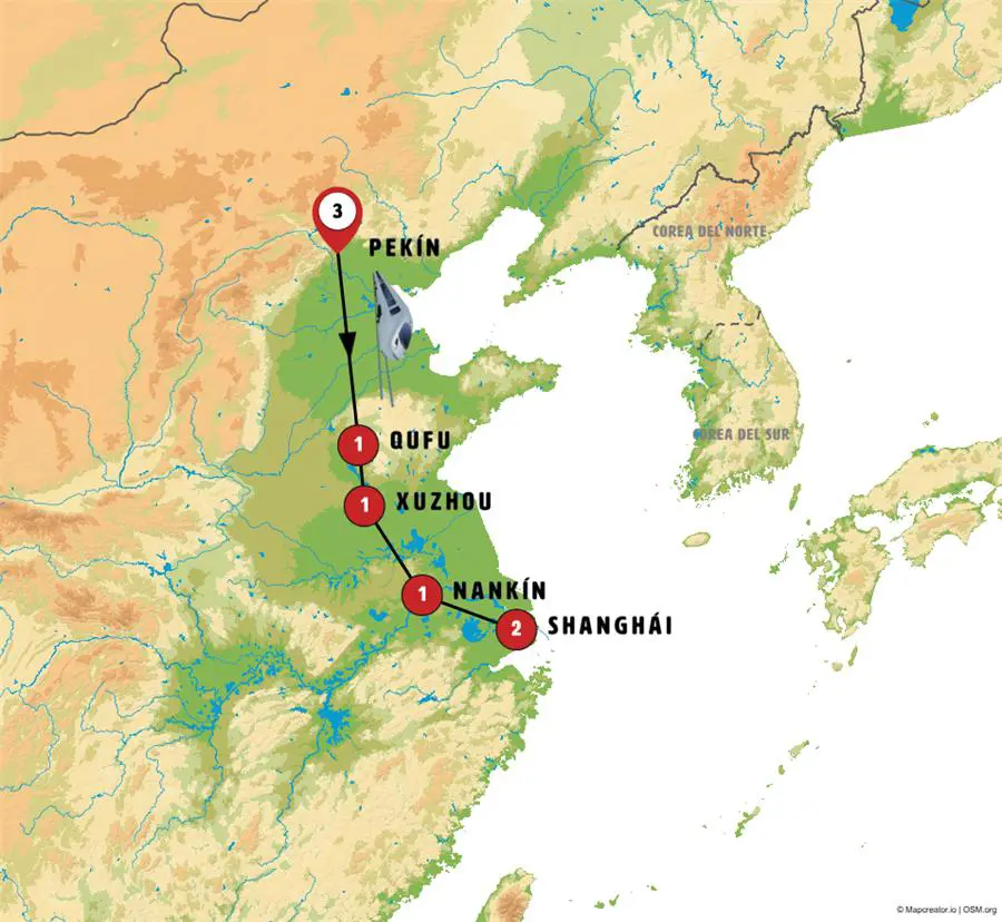 Mapa del viaje